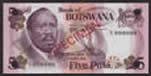 Botswana 5 pula banknote
